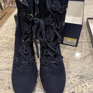 Splendid Navy Rosa Booties